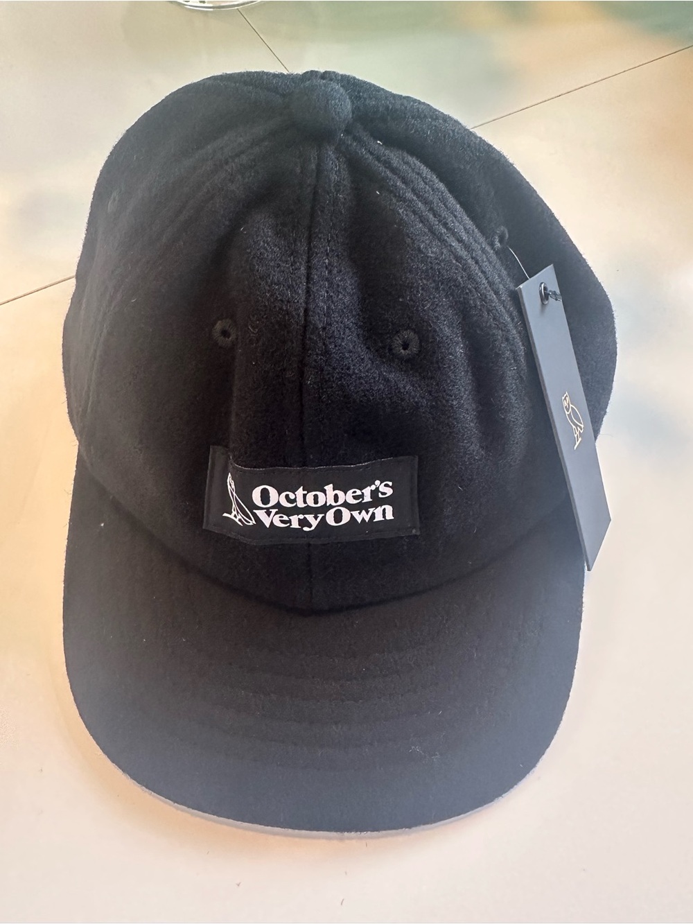 OVO Black Wool Sportcap, Spring/Summer 2021
